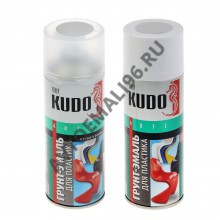 KUDO/КУДО 6012 Грунт-эмаль для пластика Серебристая 520мл RAL9006