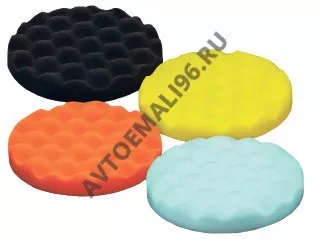 OTRIX/ОТРИКС Круг полировальный Velcro 150мм*25мм рифленая Желтый средний