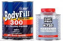 BODY/БОДИ Грунт 300 наполнитель 3+1 HS 2K серый 1л+отв 0,33 H725