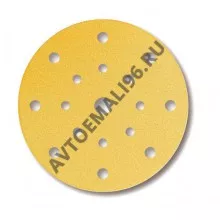 SUNMIGHT/САНМАЙТ Круг шлиф на липучке желтый 15 отв. 150мм Р220