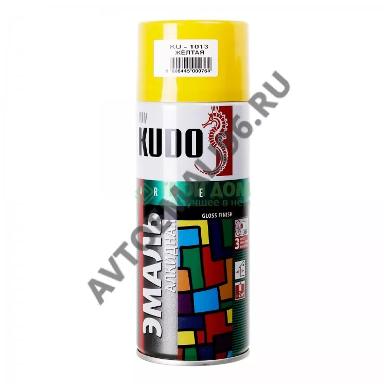 KUDO/КУДО Аэрозоль 1013 Желтая алкид 520мл RAL 1018