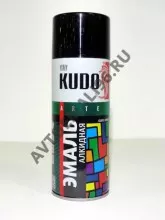 KUDO/КУДО Аэрозоль 1002 Черная глянцевая алкид 520мл RAL 9005 KU-1002