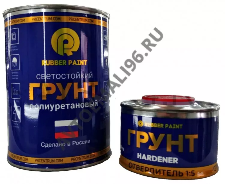 RUBBER PAINT Грунт полиуретановый универсальный Черный +отв 1,2кг
