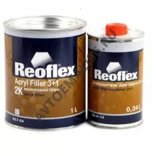 REOFLEX/РЕОФЛЕКС Грунт 3+1 2К акриловый Серый 1л+0,33отв