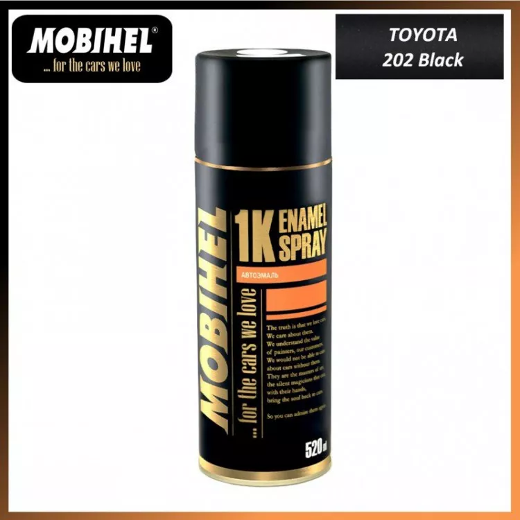MOBIHEL/МОБИХЕЛ АЭРО TOYOTA 202 BLACK  металлик 520мл