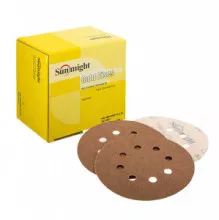 SUNMIGHT/САНМАЙТ Круг шлифовальный на липучке желтый 8 отв. 125мм Р500