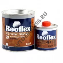 REOFLEX/РЕОФЛЕКС Грунт 4+1 2К акриловый Серый 0.8л+0,2отв