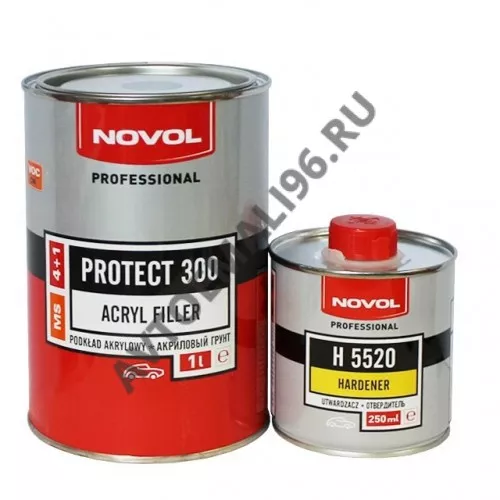 NOVOL/НОВОЛ Грунт акрил 4+1 MS PROTECT 300 серый 1л+отв 0.25л (5520) 37011
