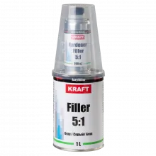 KRAFT/КРАФТ Грунт акриловый 5+1 FILLER наполнитель 0,8л+0,16л Черный 021003