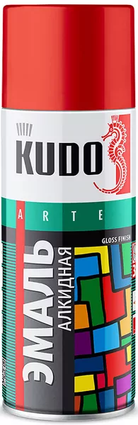 KUDO/КУДО Аэрозоль 10082 Зеленая листва алкид 520мл RAL 6002