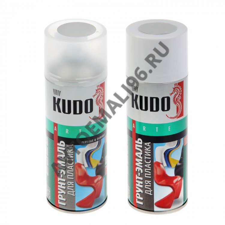 KUDO/КУДО Грунт-эмаль для пластика Серая 520мл а/э 6001 (RAL7031)