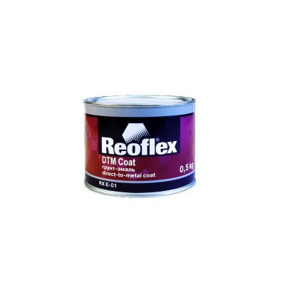 REOFLEX/РЕОФЛЕКС Грунт-эмаль акриловый 1К Черный матовый 0,5кг E-01