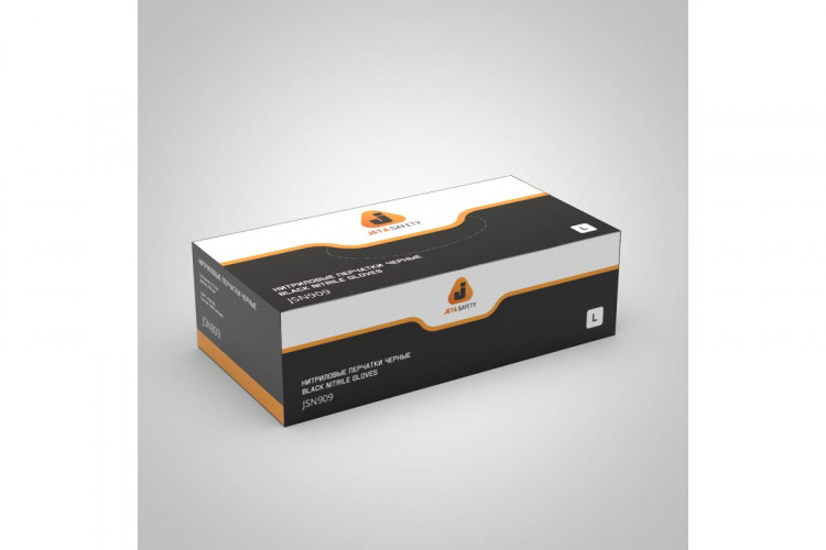JETA PRO/ДЖЕТА ПРО Перчатки нитриловые р-р XL 100шт черные JSN910/XL