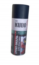 KUDO/КУДО 6002 Грунт-эмаль для пластика Черная 520мл RAL9005