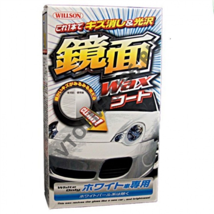 WILLSON Полироль кузова для авто белого цвета Mirror surface wax 300мл 01179 Япония