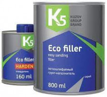 К5 Грунт Eco Filter легкошлифуемый грунт наполн. (800мл.-160мл.) в комп. с отв. серый
