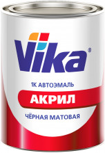VIKA/ВИКА Автоэмаль Черная матовая АК-142 банка 0,85кг