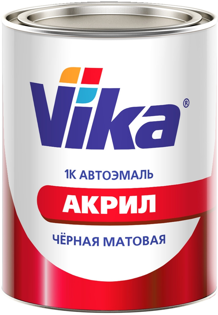 VIKA/ВИКА Автоэмаль Черная матовая АК-142 банка 0,85кг