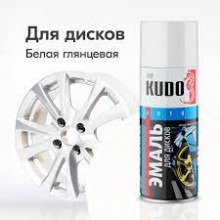 KUDO/КУДО 5208 Эмаль для дисков Белая 520мл