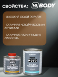 BODY/БОДИ Грунт 970 наполнитель порозаполнитель колеруемый 2К 1л+0,5 отв H729