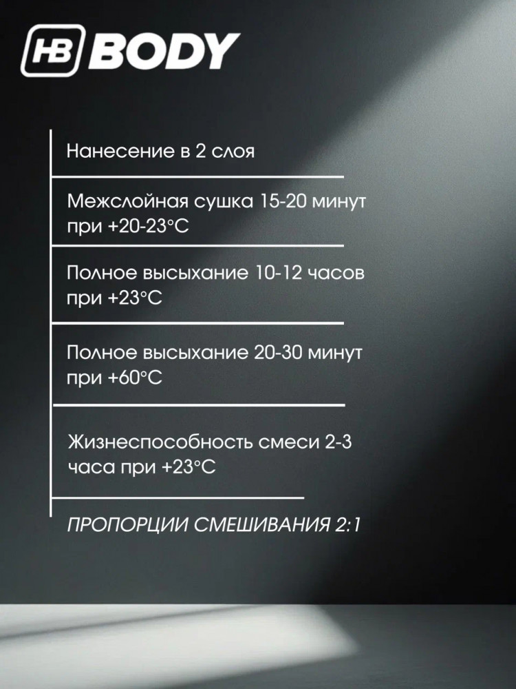 BODY/БОДИ Грунт 970 наполнитель порозаполнитель колеруемый 2К 1л+0,5 отв H729