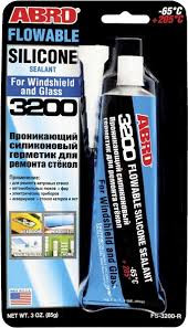 ABRO/АБРО Герметик силиконовый для ремонта стекол 85гр Проникающий FS-3200