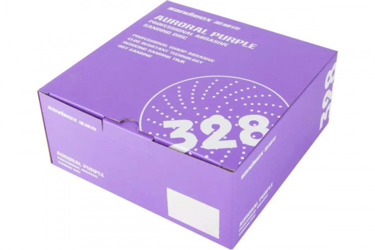 SANDWOX/САНДВОКС 328 Круг Purple 125мм Р180 8 отв фиолетовый