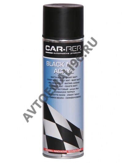 CAR-REP Краска черная матовая а/э 500мл 01001