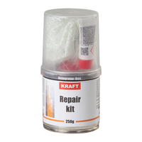KRAFT/КРАФТ Ремонтный комплект REPAIR KIT смола+отвердит+стеклоткань 0,25кг+8гр+100см 017001