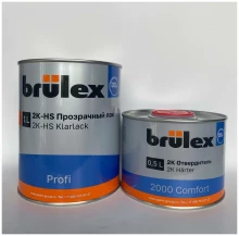 BRULEX/БРЮЛЕКС Лак 2К HS прозрачный Профи 1,0л (104) +0,5л.отв.(2000/2К)