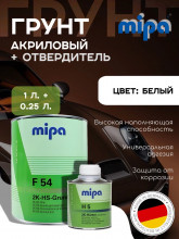 MIPA/МИПА Грунт F54 акриловый белый 1л+отв H5 0.25л наполняющий 2288100031S