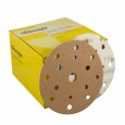 SUNMIGHT/САНМАЙТ Круг шлиф на липучке желтый 15 отв. 150мм Р40 44303