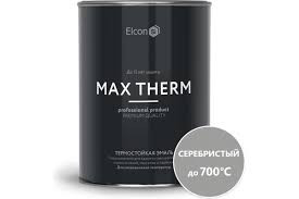 ELCON Автоэмаль термостойкая Серебристая 700С 0,8кг