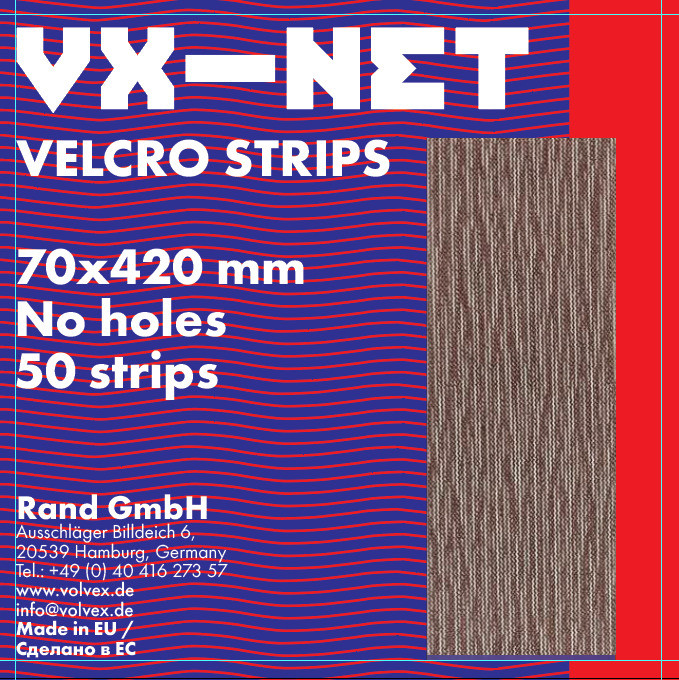 OTRIX/ОТРИКС Полоска VX-NET липучка 70*420мм без отв Р240 сетка