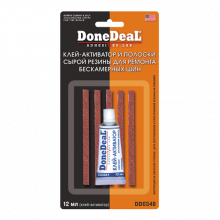 DONEDEAL 0348 Набор для ремонта бескамерных шин (клей + 5 кпасных жгутов)