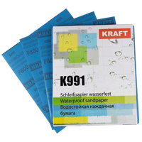 KRAFT/КРАФТ Бумага шлифовальная водостойкая K991 лист 230мм*280мм P1000