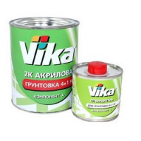 VIKA/ВИКА Грунт акриловый 4+1 HS серый 0.6+отвердитель 0,12