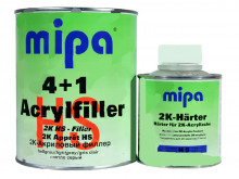 MIPA/МИПА Грунт 2К акриловый 4+1 толстослой HS Acrylfiller Черный 1л+отв H5 0.25л