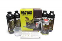 U-POL Защитное покрытие повышенной прочности RAPTOR 2K U-POL 4+1л черный RLB/S4-G,комплект +Пистолет