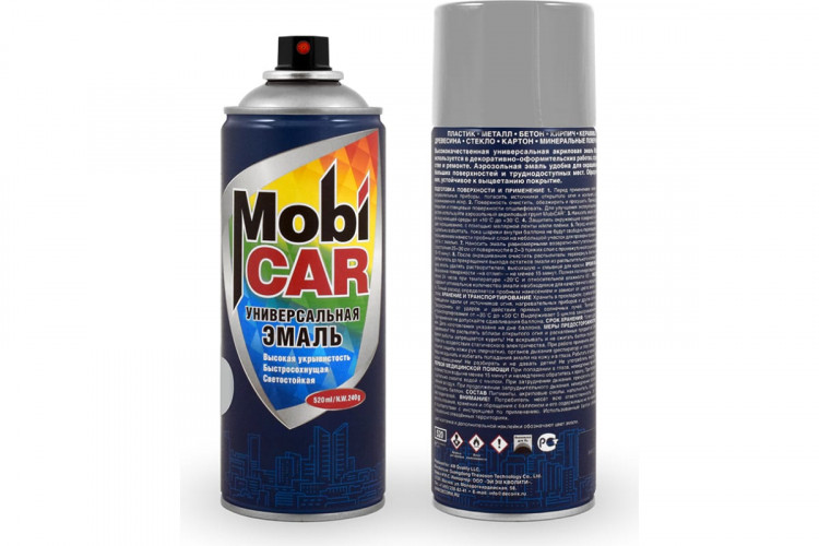 MOBICAR/МОБИКАР Автоэмаль алкид. серебристо-алюминиевый а/э 520мл, 0505-9006MC