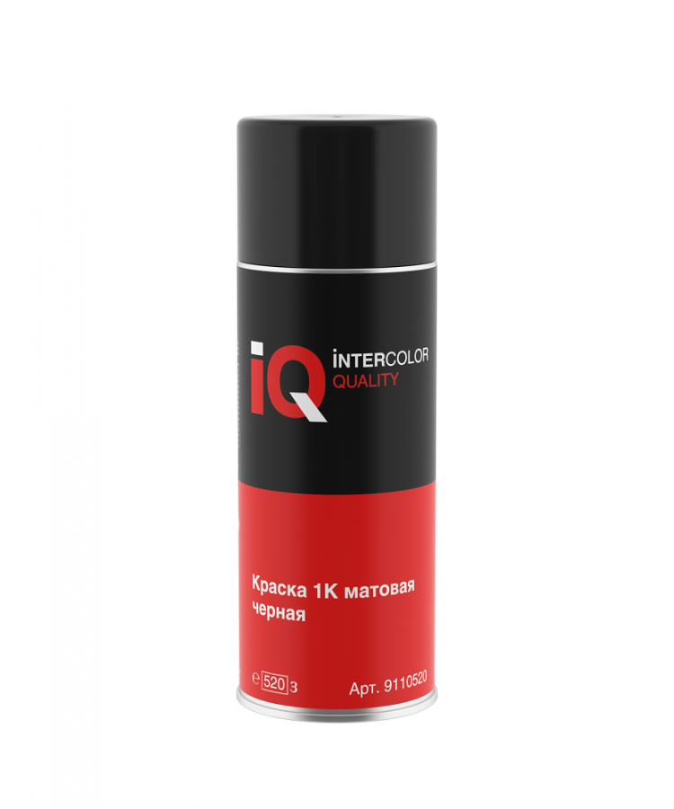 IQ Краска черная матовая а/э 520мл 9110520 TOP.10