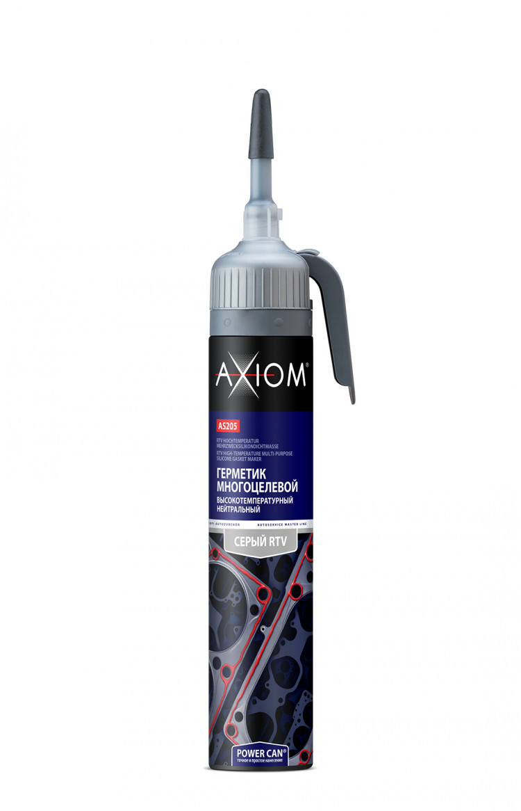 AXIOM/АКСИОМ Герметик многоцелевой высокотемпературный с автоподачей серый 200г AS205