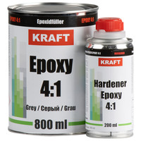 KRAFT/КРАФТ Грунт Эпоксидный 4+1 EPOXY 0,8л+0,2л Серый 023102