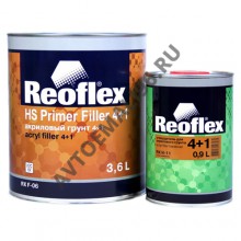 REOFLEX/РЕОФЛЕКС Грунт акриловый 2K HS 4+1 3,6л Серый+отв. 0,9