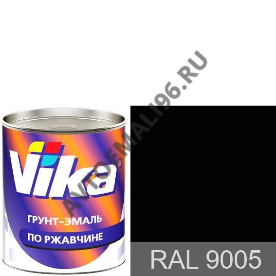 VIKA/ВИКА Грунт-эмаль по ржавчине 9005 черный 3,5л