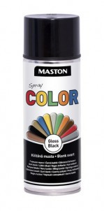 MASTON Краска акриловая черная глянцевая а/э 500мл 4301220
