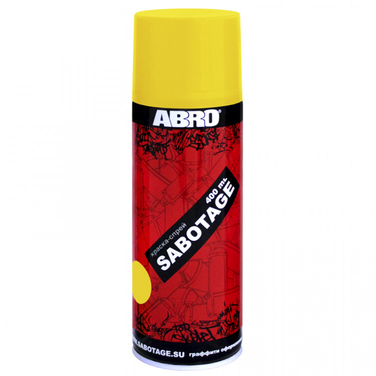 ABRO/АБРО Sabotage Краска а/э желтая 400 гр.