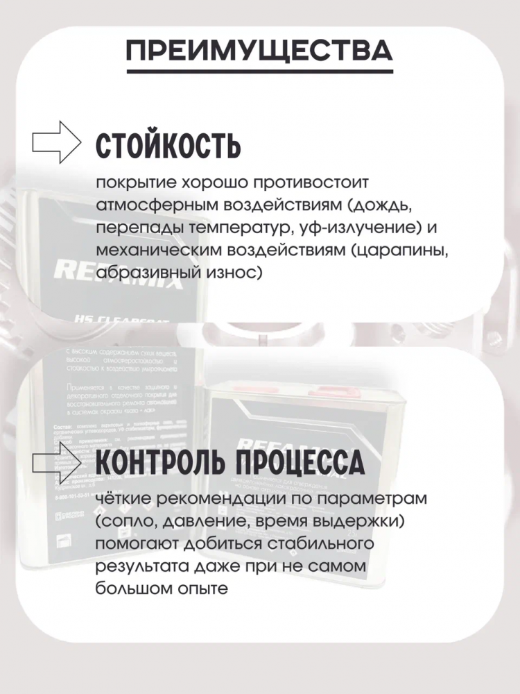 REFAMIX Лак прозрачный HS CLEARCOAT 5л+2,5л отвердитель