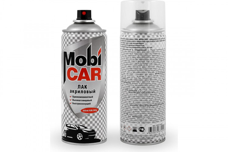 MOBICAR/МОБИКАР Лак глянцевый бесцветный  а/э 520мл 0503-32MC