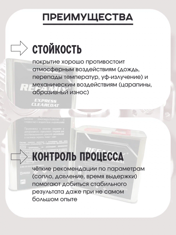 REFAMIX Лак прозрачный EXPRESS CLEARCOAT 5л+2,5л отвердитель